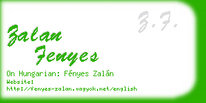 zalan fenyes business card