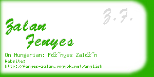 zalan fenyes business card